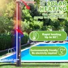 A solar-powered shower next to a swimming pool. Produktbild-Vorschau