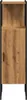 A tall, narrow cabinet with a wooden front and black metal frame. Anteprima dell’immagine prodotto