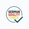 A circular logo with text and a checkmark. Produktbild-Vorschau