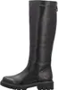 A black leather knee-high boot shown from the side against a white background. Náhled obrázku produktu