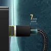 Close-up of a cable connector plugged into a device, with a measurement annotation. Produktbild-Vorschau