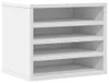 vidaXL Organizer da scrivania Bianco 36x26x29,5 cm Anteprima dell’immagine prodotto 1