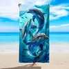 Rychleschnoucí plážová osuška z mikrovlákna s delfíny, 3D, Náhled obrázku produktu 2