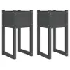 Pflanzkübel 2 Stk. Grau 40x40x81 cm Massivholz Kiefer Produktbild-Vorschau 1