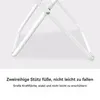 Close-up of the white metal legs of a drying rack. Produktbild-Vorschau