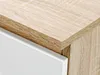 Biurko 3 szuflady lewe DĄB SONOMA + BIAŁY POŁYSK Podgląd zdjęcia produktu 8