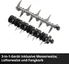 Two interchangeable attachments for a garden tool, likely a scarifier or aerator, are displayed against a white background. Produktbild-Vorschau