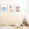 Niedliche Tiere 3er Set Bilder Elefant Giraffe Esel Produktbild-Vorschau 1
