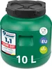 A green plastic barrel with a black lid, shown against a white background. Produktbild-Vorschau