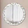 Ø80cm Spiegel - Glasrahmen mit Aufdruck - Wandspiegel Produktbild-Vorschau 1