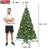 JOIEYOU Umělý vánoční stromek 210 cm s 350 LED osvětlením a Náhled obrázku produktu 2