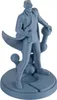 A 3D printed figurine of a man in a suit and goggles, standing on a circular base with abstract metallic elements. Anteprima dell’immagine prodotto