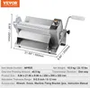 A stainless steel dough roller machine with dimensions and specifications displayed. Anteprima dell’immagine prodotto