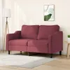 Design 2-Sitzer-Sofa Weinrot 140 cm Stoff, Schlafsofas 2024 Produktbild-Vorschau 1