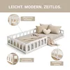 Homestyle4u Kinderbett 90x200 mit Rausfallschutz Weiß mit Produktbild-Vorschau 5