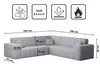 Kaiser Möbel Ecksofa Corner 246x246 cm Eckcouch NIMES stoff Produktbild-Vorschau 3