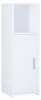 A white cabinet with one door and one open shelf. Produktbild-Vorschau
