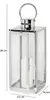 Laterne Silber 21,5 cm Metall Glas Windlicht Gartenlaterne Produktbild-Vorschau 4
