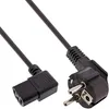 InLine Netzkabel, Schutzk. gew. / Kaltgerätest. C13 links Produktbild-Vorschau 1