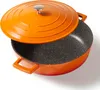STONELINE® Cocotte Bräter Rund 28 cm Orange | mit Deckel Produktbild-Vorschau 1