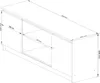 TV Schrank AKORD Fernsehkommode 140 cm Erle 2 Türen 2 Produktbild-Vorschau 3