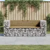 vidaXL Gabiónová záhradná lavička 184x71x65,5 cm Náhľad obrázku produktu 2