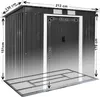 szopa ogrodowa tectake® z dachem jednospadowym 213 x 130 x Podgląd zdjęcia produktu 18