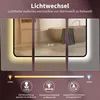 HOKO Specchio da bagno a LED 100x70 cm / 70x100 cm Montana Anteprima dell’immagine prodotto 3