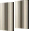 Two acoustic wall panels with a wood-like appearance and black vertical slats. Náhľad obrázku produktu