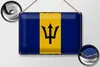 Blechschild Flagge Barbados 30x20cm Retro Flag of Barbados Produktbild-Vorschau 2
