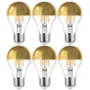 6 x LED Filament AGL Birnenform A60 Kopfspiegel Gold 8W = Produktbild-Vorschau 1