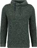 Ragman V-Ausschnitt Pullover Strick mit Kragen in grün
