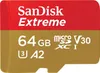 SANDISK MicroSDXC Extreme 64GB Adapter 160MB/s A2 C10 V30 Produktbild-Vorschau 1