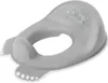 A gray baby toilet seat with owl graphics. Voir les images du produit