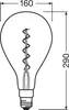 A technical drawing of a light bulb with dimensions. Anteprima dell’immagine prodotto