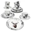 18 kusů kávový servis Alois porcelán 6 osob šálky podšálky Náhled obrázku produktu 2