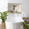Wanddeko 70x50 cm - BadezimmerEsel, Leinwand Bilder, Produktbild-Vorschau 2