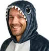Piżama Onesie Kigurumi Kostium Przebranie Szary Rekin XXL: Podgląd zdjęcia produktu 5