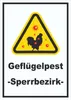 Geflügelpest Schild A5 Rückseite selbstklebend Produktbild-Vorschau 1