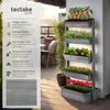 Jardinière verticale FLORA en bois laqué avec toile de Voir les images du produit 2
