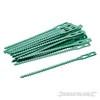 A pile of green plant ties on a white background. Produktbild-Vorschau