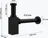 doporro Design Siphon 50x33x24cm Waschbecken-Röhrensiphon Produktbild-Vorschau 6