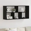 vidaXL Półka ścienna o wyglądzie czarnego dębu 100x25x50 cm Podgląd zdjęcia produktu 2