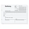 A blank receipt form with fields for details. Produktbild-Vorschau
