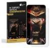 A product box for a screen protector is shown next to a smartphone with the screen protector applied. Produktbild-Vorschau