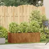 vidaXL Kvetináč Rusty 120x40x40 cm Oceľ odolná voči Náhľad obrázku produktu 2