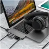 HYPER GN21D-GRAY Laptop-Dock/Port-Replikator Grau Produktbild-Vorschau 24