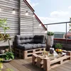 Vicco Palettenkissen Set Flocken, 120 x 80 cm 3 Teile, Grau Produktbild-Vorschau 5