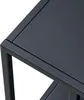 A close-up view of the corner of a black metal table. Podgląd zdjęcia produktu