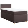 Boxspringbett mit Matratze Dunkelbraun 90x200 cm Stoff Produktbild-Vorschau 1